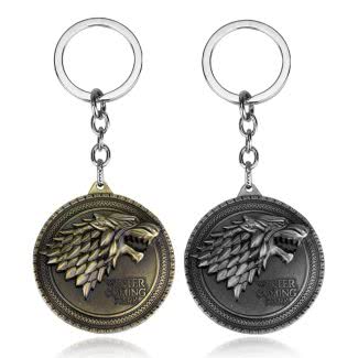 Keychain with a wolf’s head from Game of Thrones