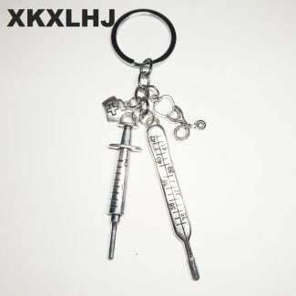 Keychain with medical supplies