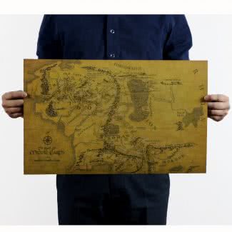 Карта Средиземья с фильма Властелин колец