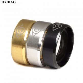 Классическое кольцо из нержавеющей стали с знаком Наруто