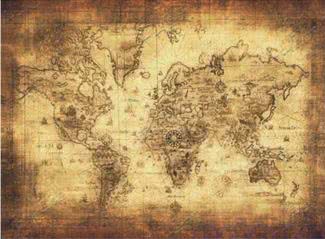 Карта мира винтаж